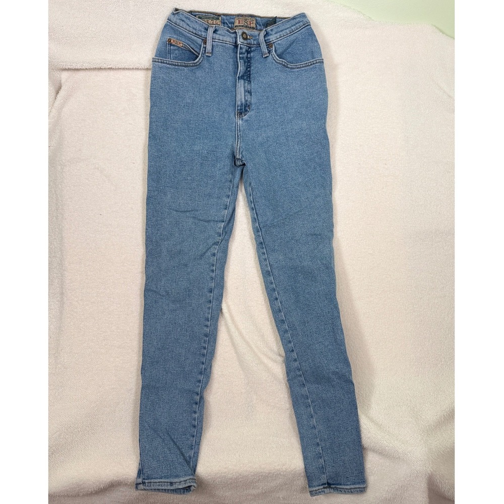 Vintage Express EXP High Waisted Tapered Mom Jeans Medium Wash Blue Sz 9/10 90s
